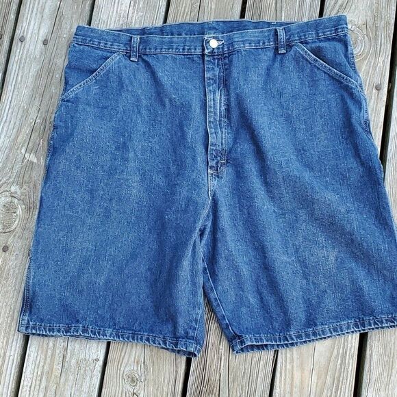 Wrangler Other - Wrangler Mens Sz 42 Denim Blue Jean Shorts Carpenter